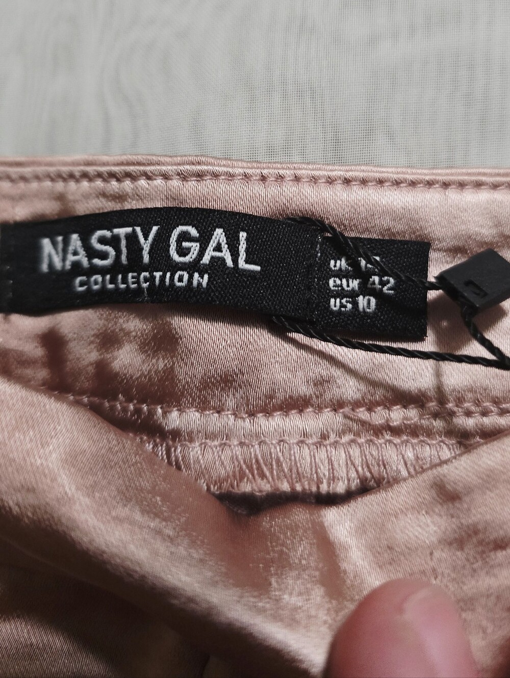 Nasty Gal Take it in Your Stride Wide Leg Pink Satin Pants - Picture 5 of 10